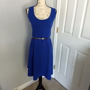 Beautiful royal blue dress with belt
